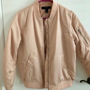 Blush Oversized Bomber Jacket